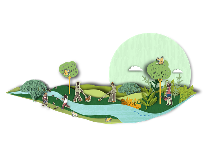 Illustrated image depicting climate and environment