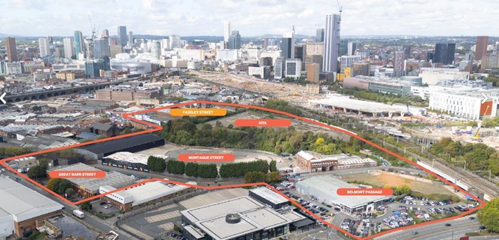A CGI show the Warwick Bar site. Image courtesy of Birmingham City Council and Homes England