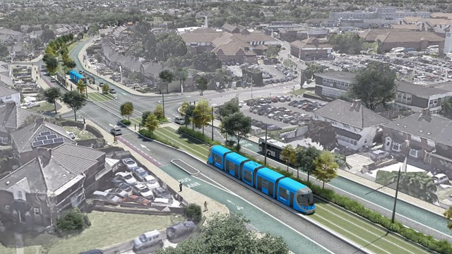 West Midlands Metro East Birmingham To Solihull Tram Extension Ebs Hospital 3 Blue