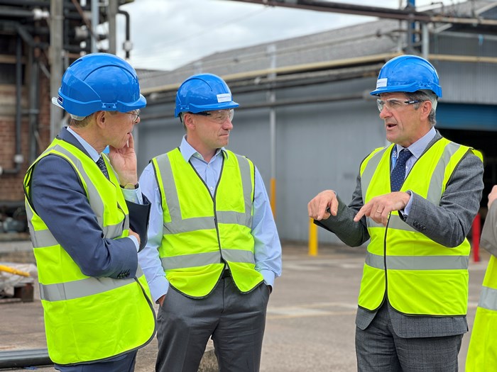 Pictured centre is Jonathan Brearley, chief executive of Ofgem, on a recent visit to the West Midlands with Mayor Andy Street, left, and Adrian Hanrahan, right, MD of West Bromwich-based engineering firm Robinson Brothers Limited.