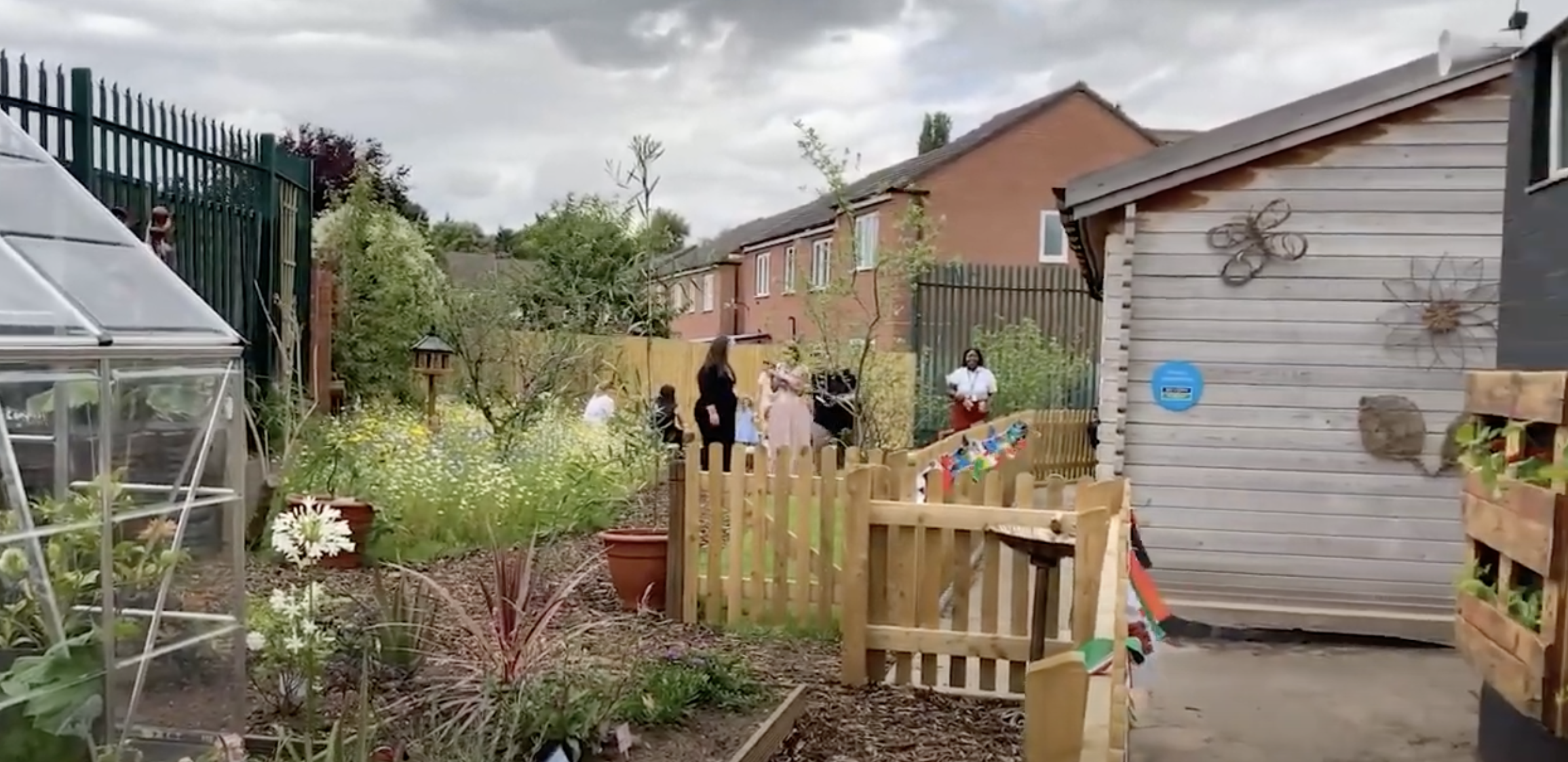 The garden created for pupils at Kings Rise Academy