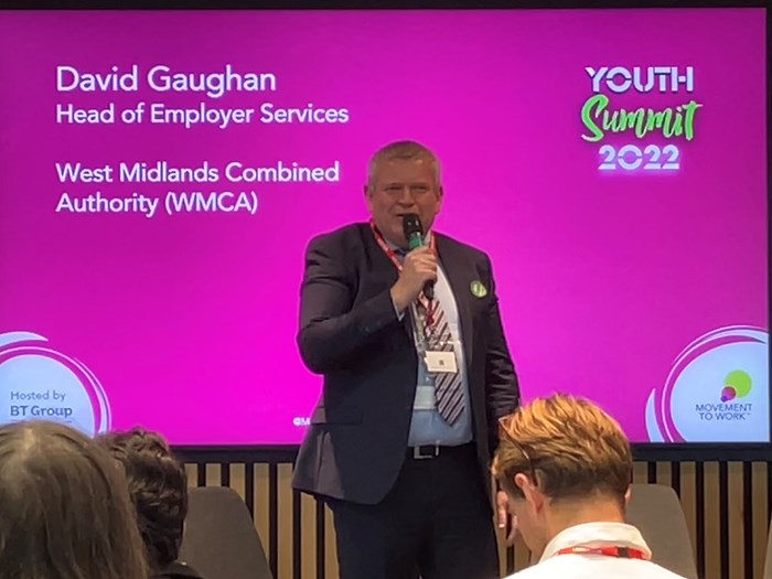 David Gaughan speaking at the recent Movement Into Work Summit
